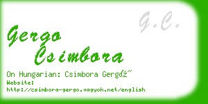 gergo csimbora business card